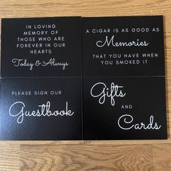 Black And White Wedding Signs 