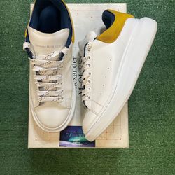 Alexander McQueen white pop yellow navy size 9men/10.5women(EU 42)