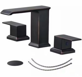 Brand New 8 in. Widespread Double Handle Bathroom Sink Faucet - Oil Rubbed Bronze
