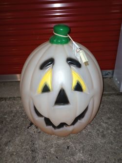 Blow Mold Pumpkin Jack O Lantern Halloween Decoration