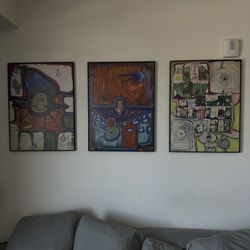 Set Of Paintings (3 Included In The Set) 