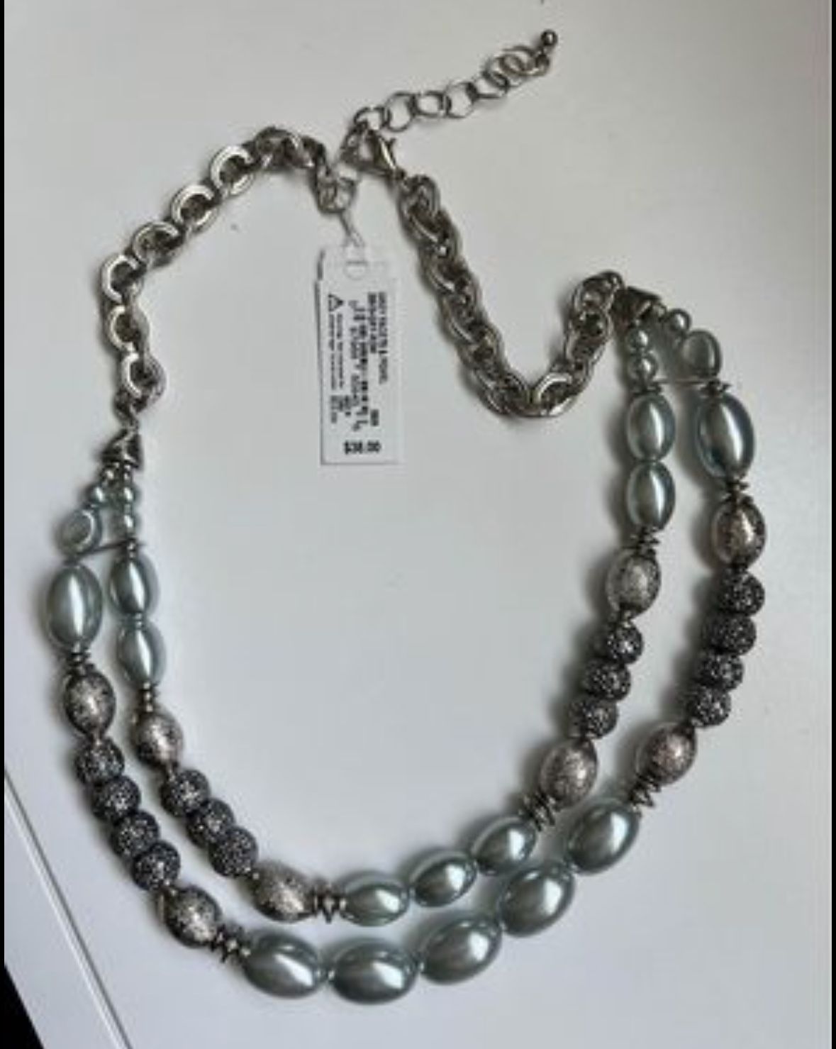 Brand New Silver Grey Necklace