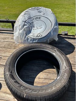 Two MS 235/55/18 tires