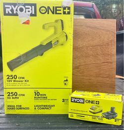 Ryobi 250 CFM Blower, 2.0 Battery and Charger. New in Box