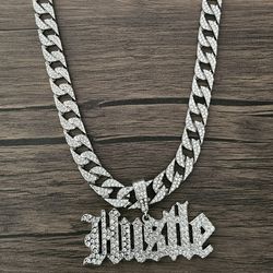 ⛓️🔥 Father’s Day Bling for the King! ⛓️🔥Men's  Pendant Hiphop Punk Curb Chain Silver Color