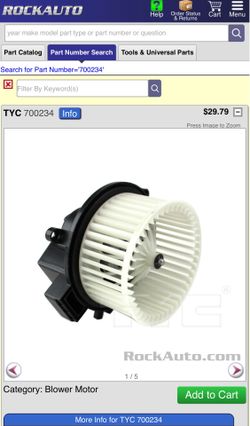 Rear Blower Assembly Dodge Grand Caravan