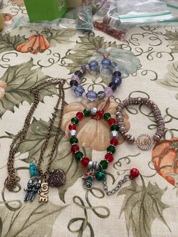 Mixed Jewelry Lot Bracelets and Necklace