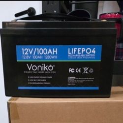 12V 100Ah LiFePO4 Lithium Battery,