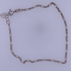 925 Sterling Silver Thin Figaro Necklace