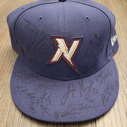 Signed NORTHWEST ARKANSAS NATURALS Baseball Cap 2017 New Era Size 7 7/8 Old Logo