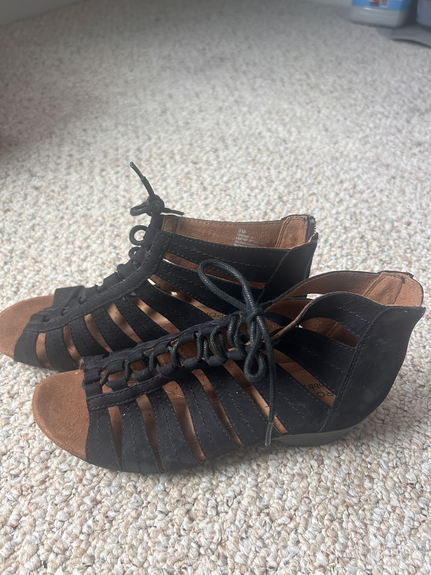 Leather Sandal Heels