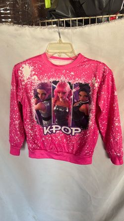 K-Pop Graphic Bleach Splatter Sweatshirt