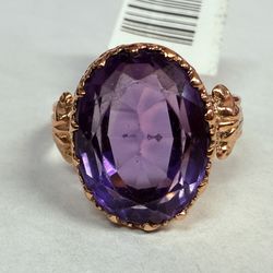 14K Gold & Amethyst Ring