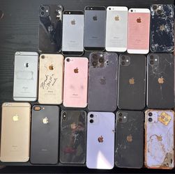 Lot of 20 Broken Apple iPhones for Parts