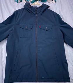 Levi's Navy Blue Hooded Zip-Up Jacket