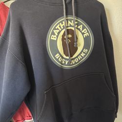 bape large hoodie
