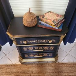 Antique Wood Cherry End Table 