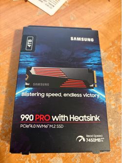 Samsung 990 PRO 4TB NVMe SSD w/ Heatsink, New Sealed