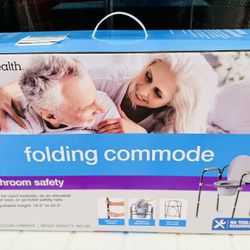 Brand New, Never Opened CVS Foldable Commode.  Can be Used Bedside, as an Elevated Toilet Seat, or as Toilet Safety Rails  Adjustable Height 16.5" to