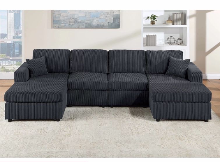 Black Sectional Sofa Brand New