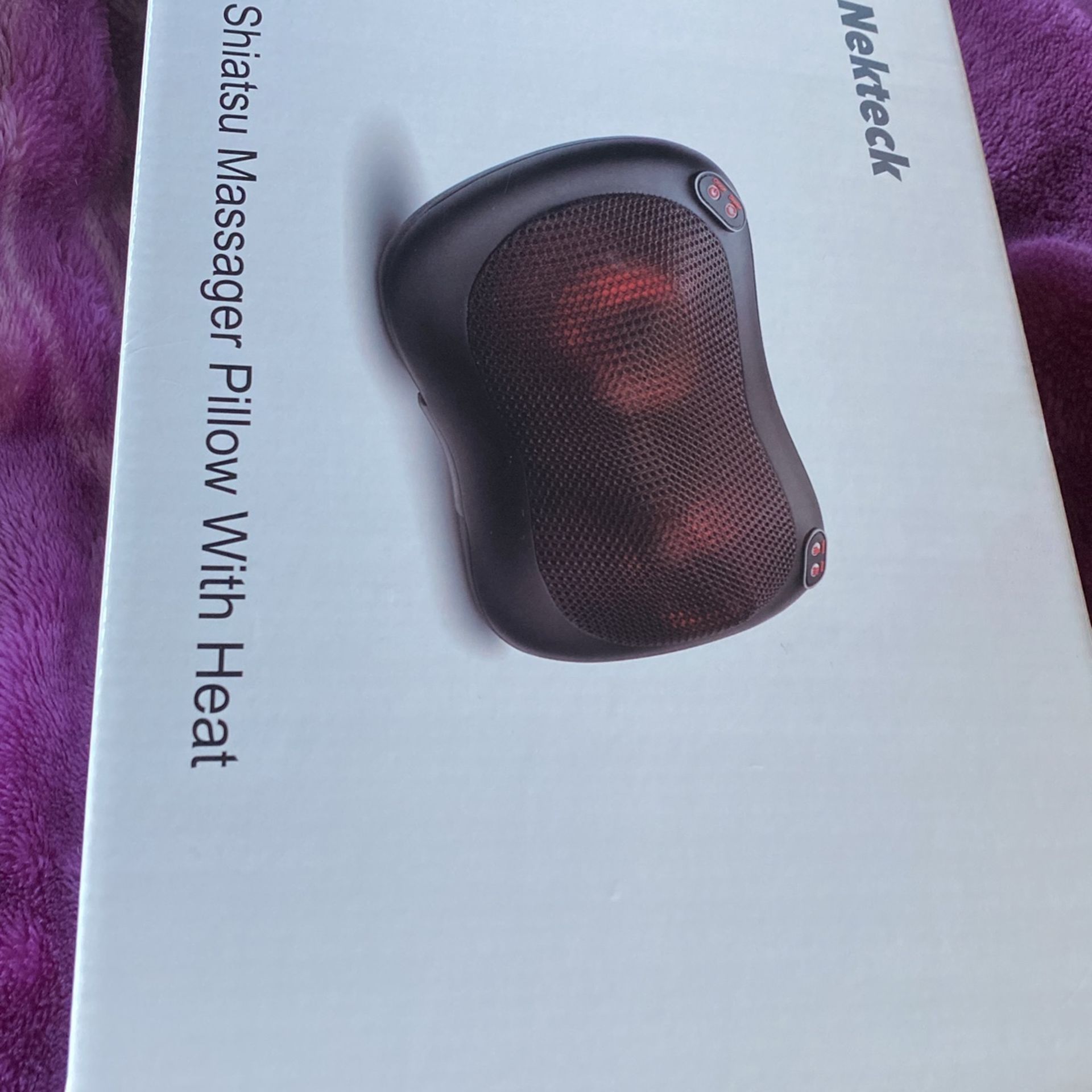 Nekteck Shiatsu Massager Pillow With Heat Perfect For Neck Pain People Brand New In Box Perfect For A Gift 