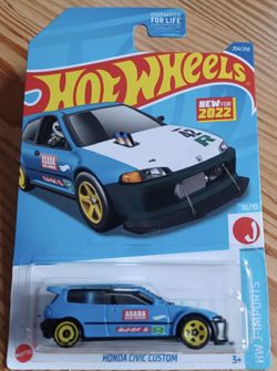 🔥🛞Hot Wheels Honda Civic Custom Blue SHIPPING ONLY 📦📦📦📦