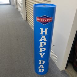 Happy Dad Football Field Goal Post Display- Missing Top Yellow Poles