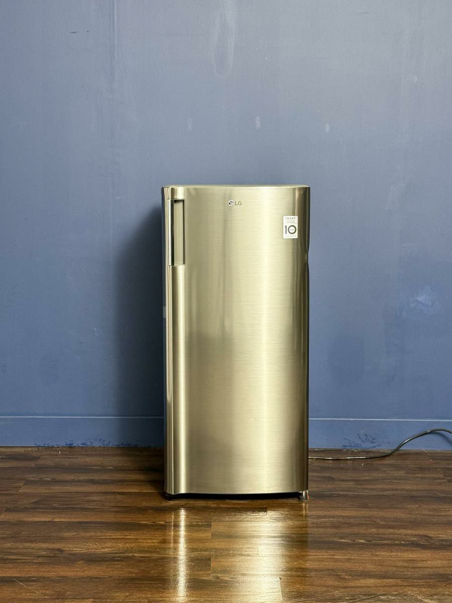 LG 6.0 cu. ft. Single Door Refrigerator with Inverter Compressor and Pocket Handle in Platinum Silve