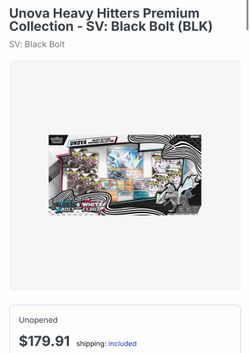 Unova Heavy Hitters Premium Collection - SV: Black Bolt (BLK)