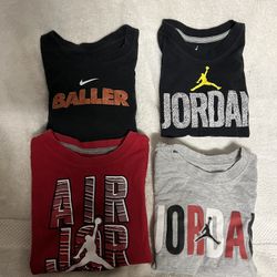 Boys Jordan And Nike Tshirt, Size 4