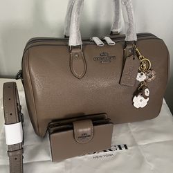 Coach Rowan Large Satchel And Wallet