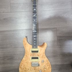 Paul Reed Smith SE Custom 24 Poplar Burl Top, Natural Finish