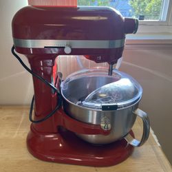 6 Qt Red Kitchen Aid Stand Mixer 
