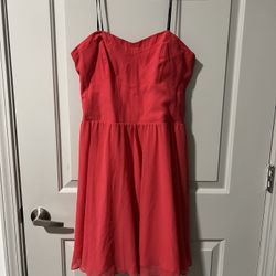 Guess Strapless Corset Fit and Flare Chiffon Party Dress