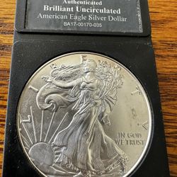 2018 S- American Silver Eagle coin