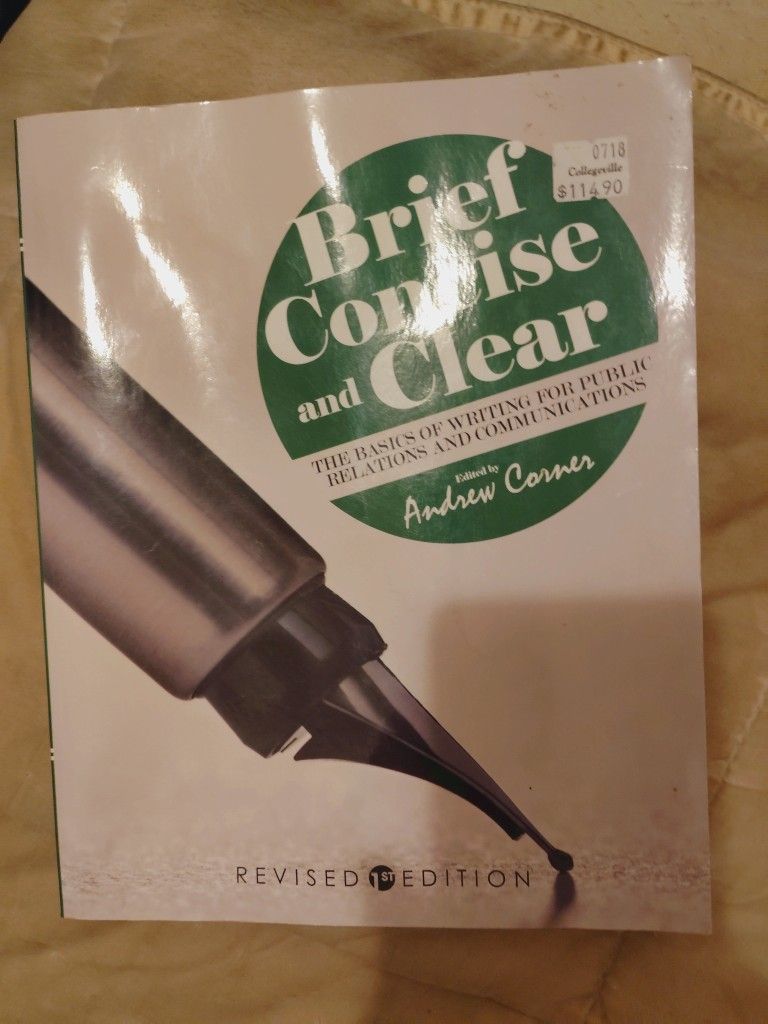 Andrew Corner New $125.00. Public Relations