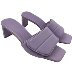 Open Edit slip on purple heel sandals women’s size 5M 