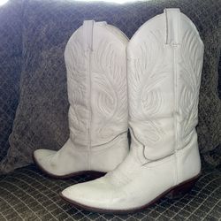 White Cow Girl Boots 