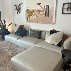 Large Grey Modular Sofa 
