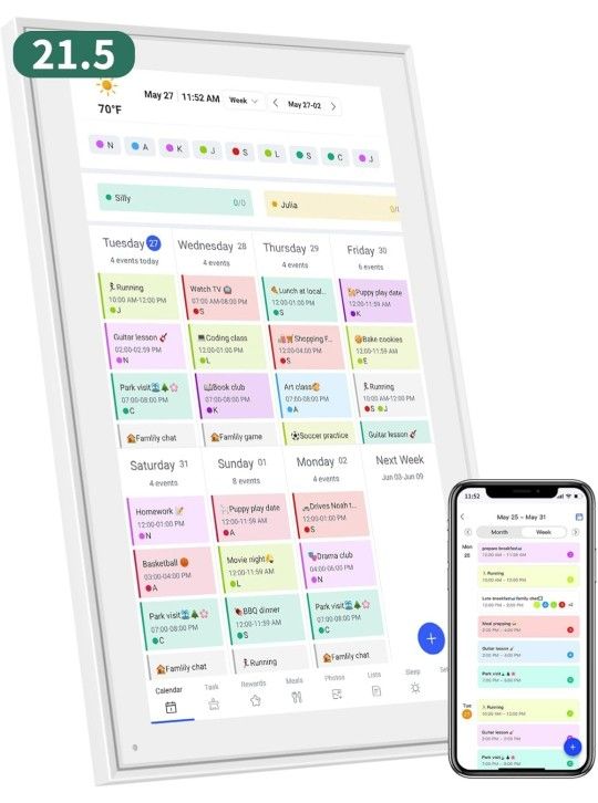 Smart Digital Family Calendar - 21.5"