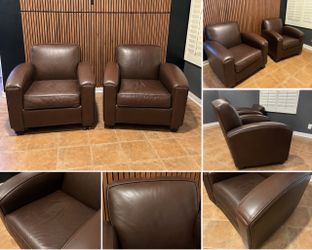 Leather pub chairs