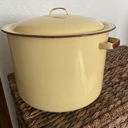 Large Pot Enamel For Kitchen Or Garden  Makes A Nice Pot For Succulents 