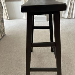 Wooden Sturdy Saddle Stool Barstool 