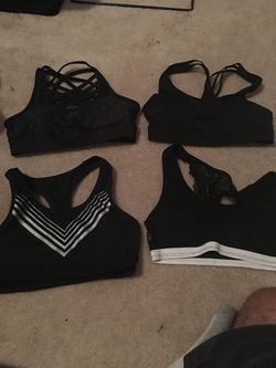 Lot of 4 (1 Bebe) brand new w/o tags Yoga fitness workout exercise halter crop top bandeaus. Size XS.