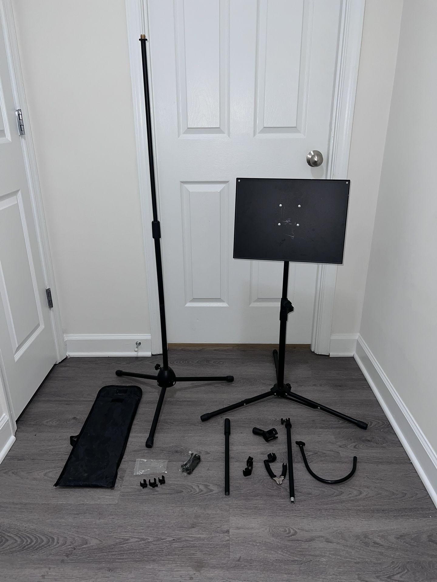Music and microphone stand…