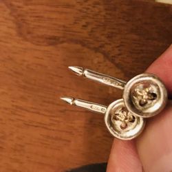 Vintage Collection Silver Sterling Pin Cuff links 
