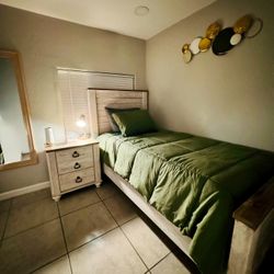 Twin Bed w/ box spring (mattress NOT Included) 