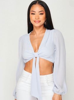 FSHNVENUS ALYSSA CROP BABY BLUE