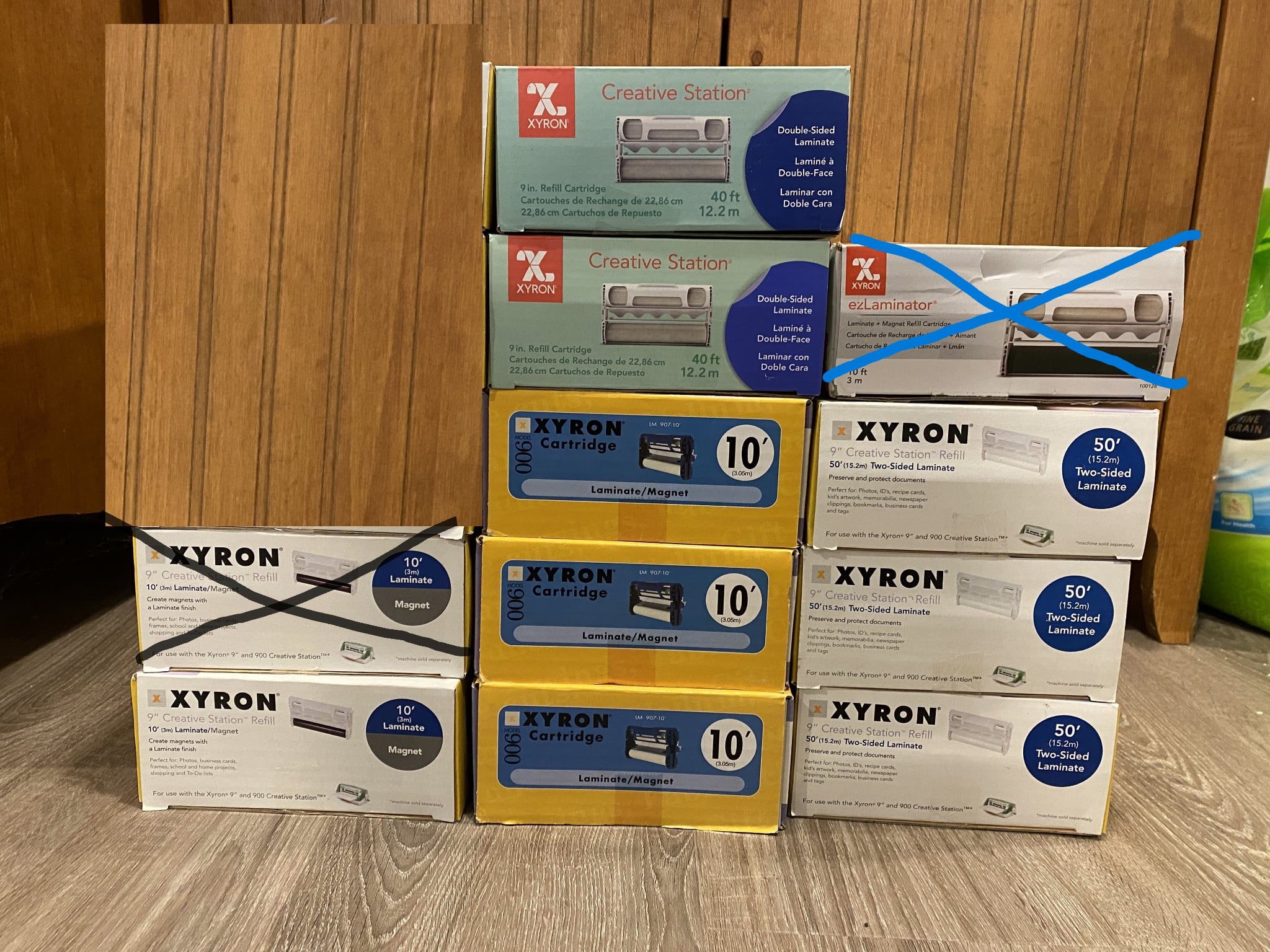 $22 EACH Xyron Model 900 Creative Station Refill Laminate Cartridges
