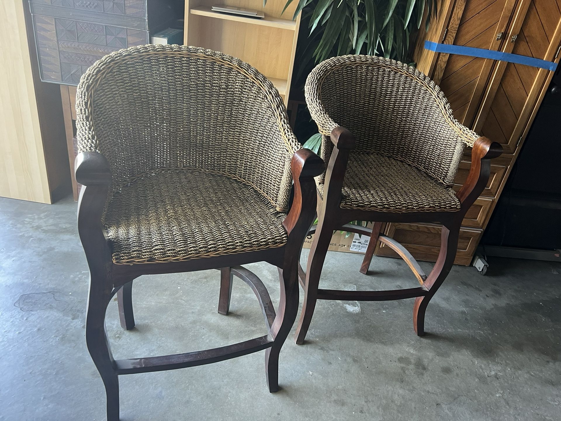 Cherry Wood High Table And Matching Chairs